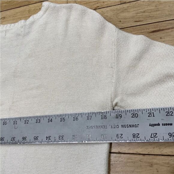 BANANA REPUBLIC Merino Wool Mohair V-neck Sweater Womens M Soft Stretch Boho - Picture 10 of 16